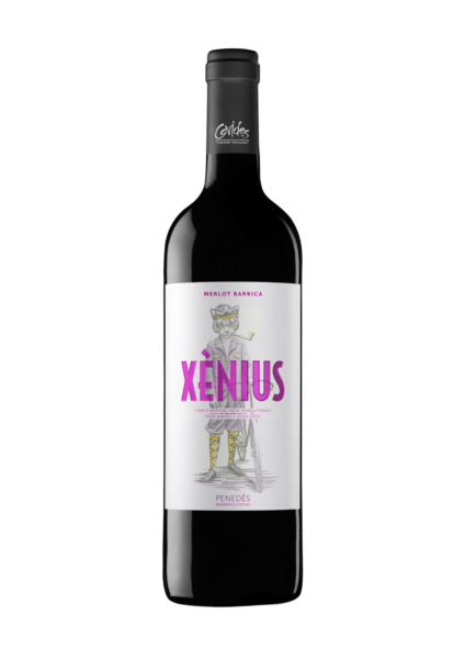 Vino Tinto Xènius Merlot Barrica 75 cl.